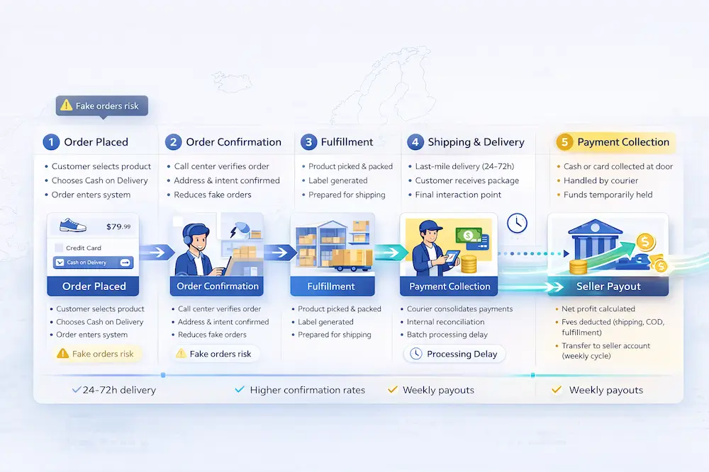 How COD Payment Collection and Transfer Cycles Work