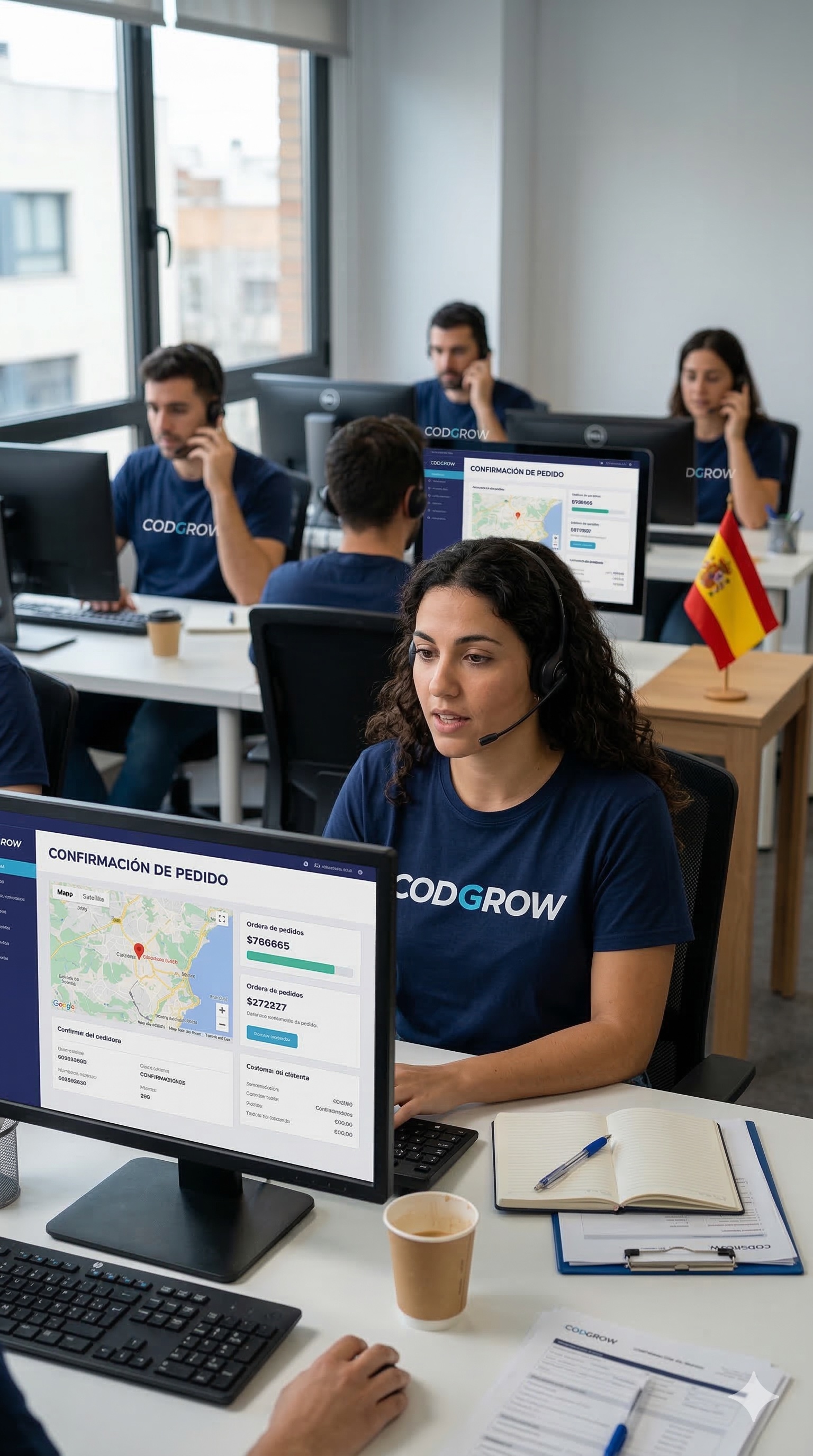 مركز اتصال COD GROW لتأكيد الطلبات في إسبانيا
